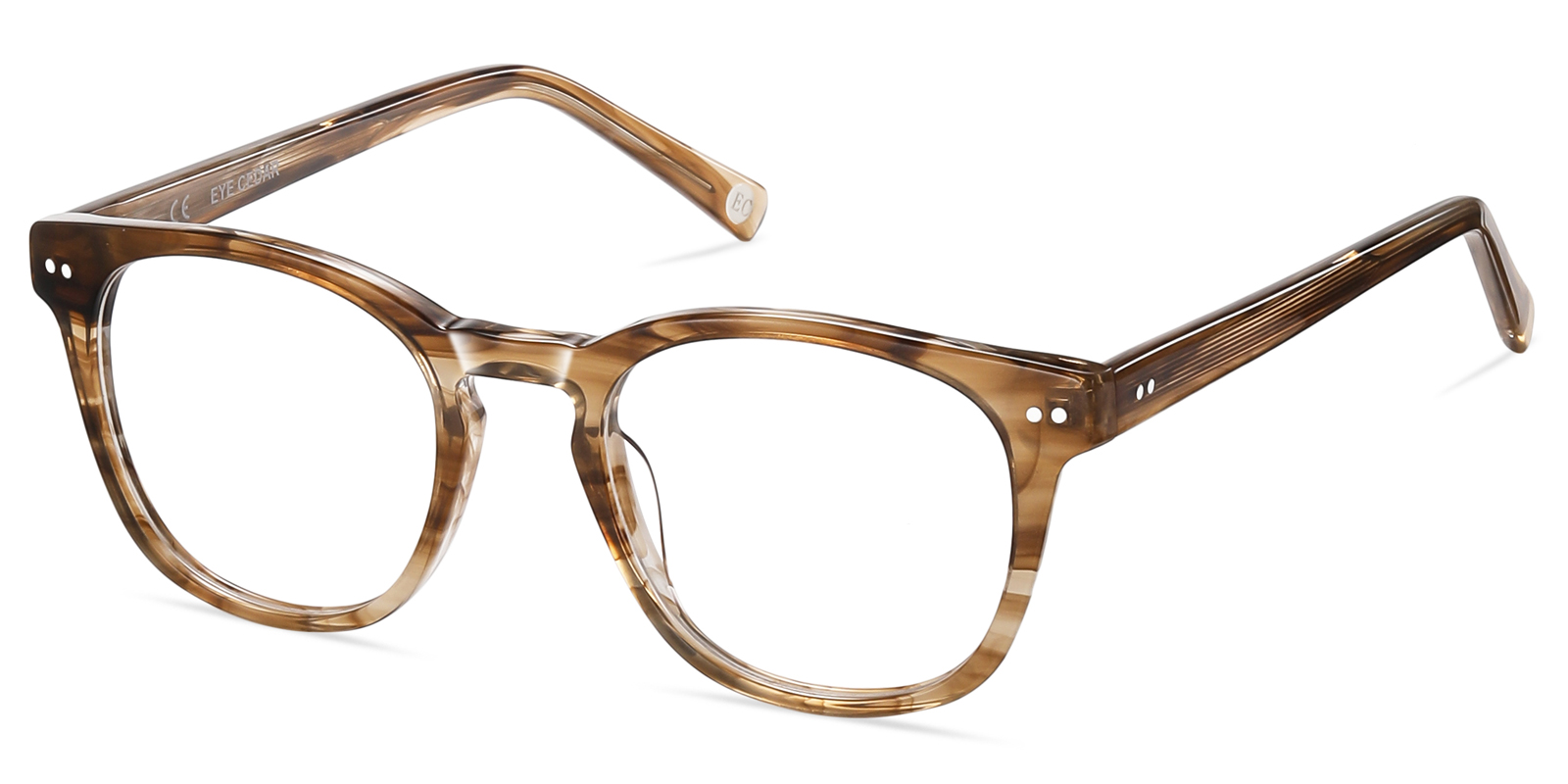 Pamdde Prescription Glasses Square Brown Eyeglasses