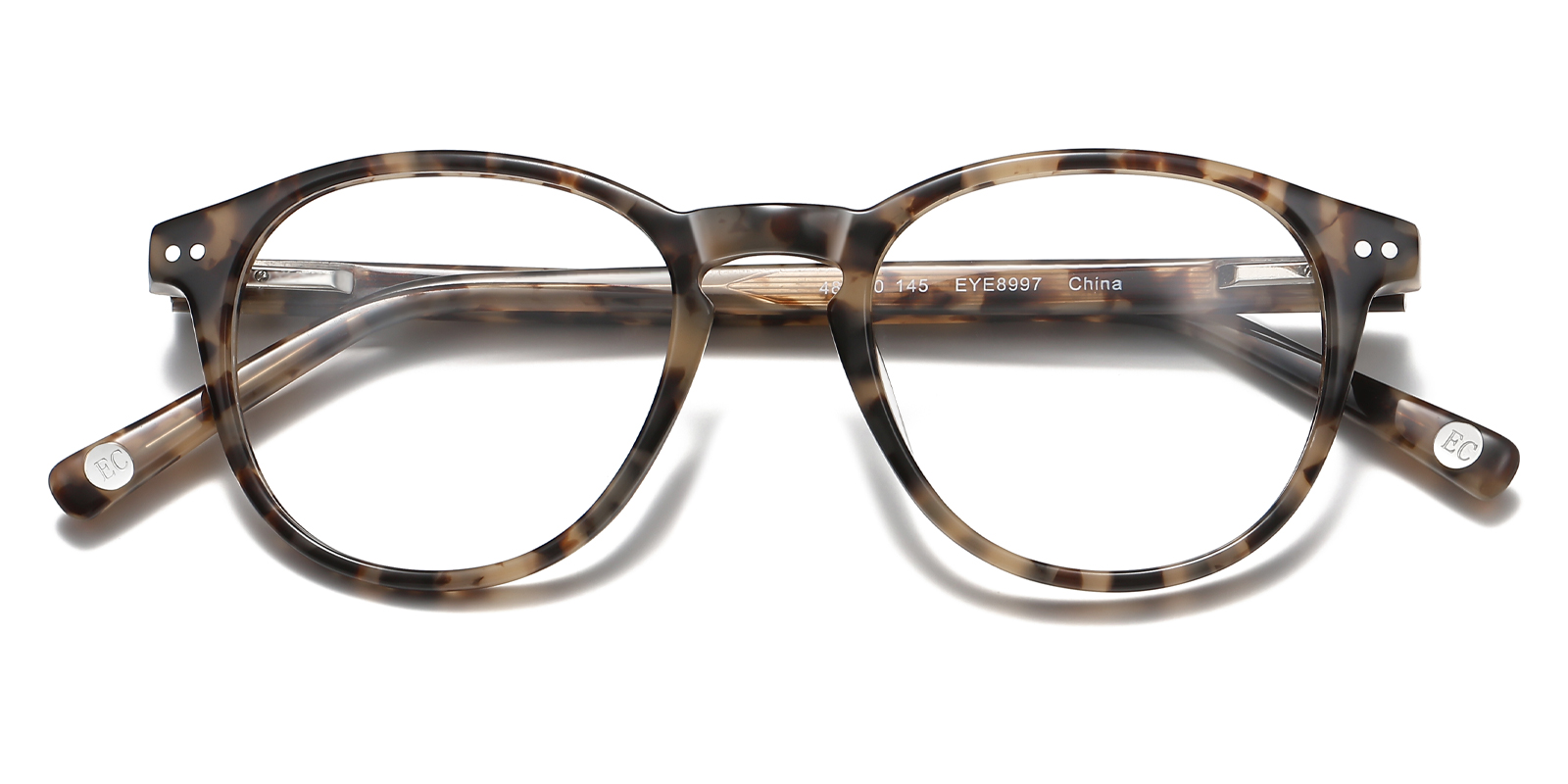 Jutil Prescription Glasses Round Tortoise Eyeglasses