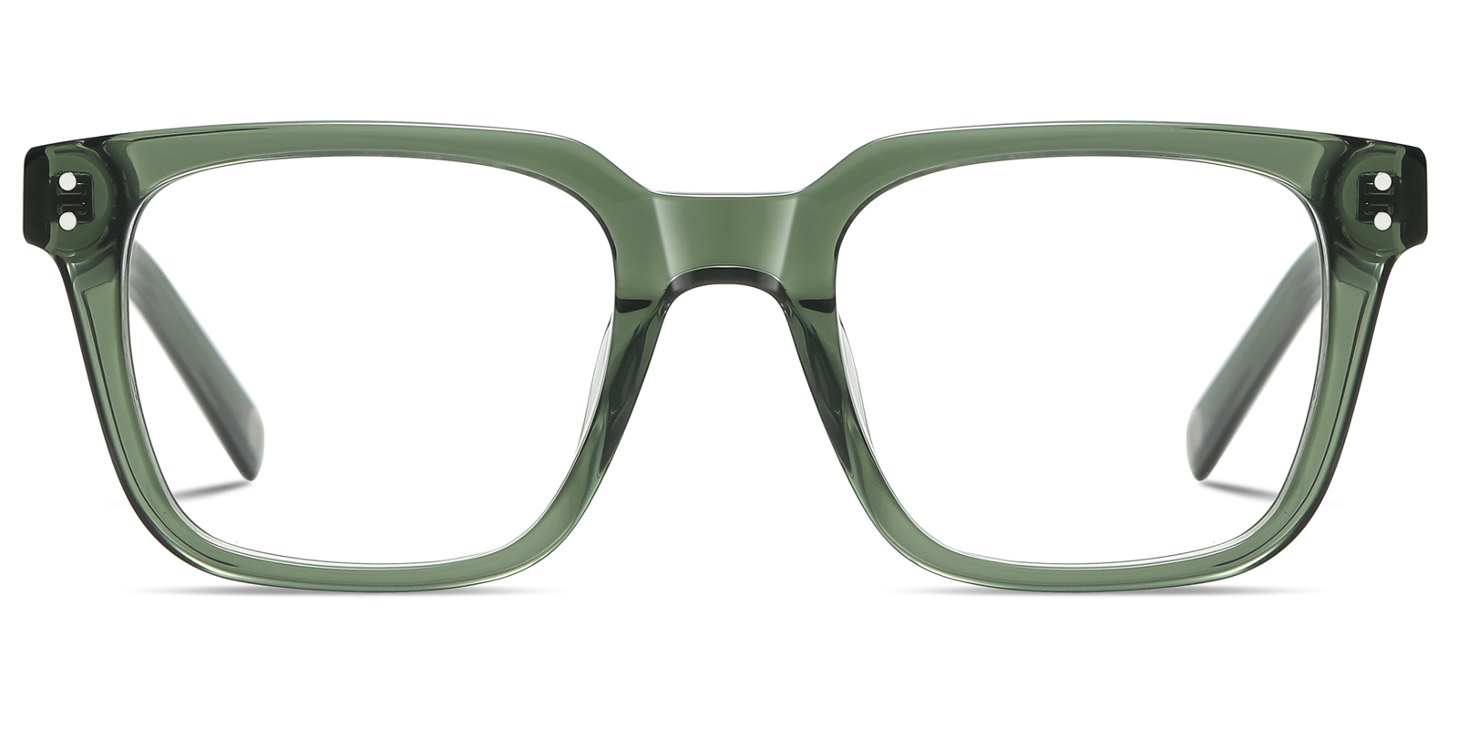  Faro Prescription Glasses Square Green Eyeglasses 8776gr