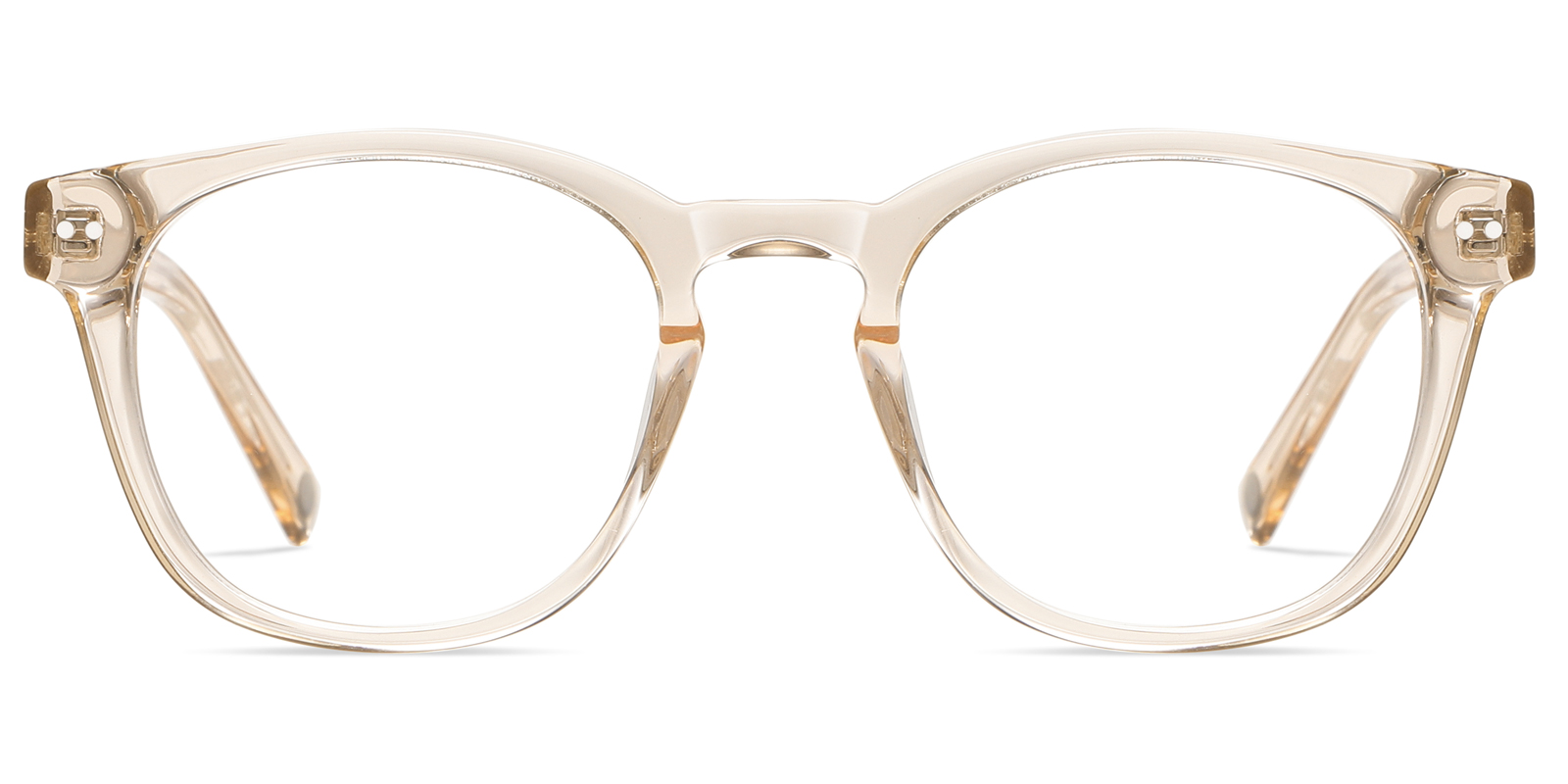 Pamdde Prescription Glasses Square Champagne Eyeglasses