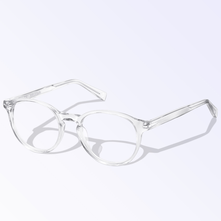 Eyecedar's new style of transparent vision: silver accents, the double glamour of elegant transparent glasses